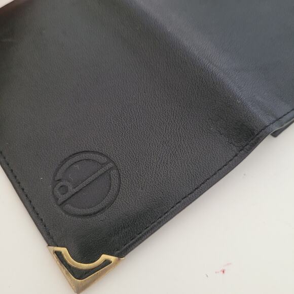 Dunhill Designer Card Wallet Black Bifold Leather Folding Small Logo Vintage - Picture 9 of 11